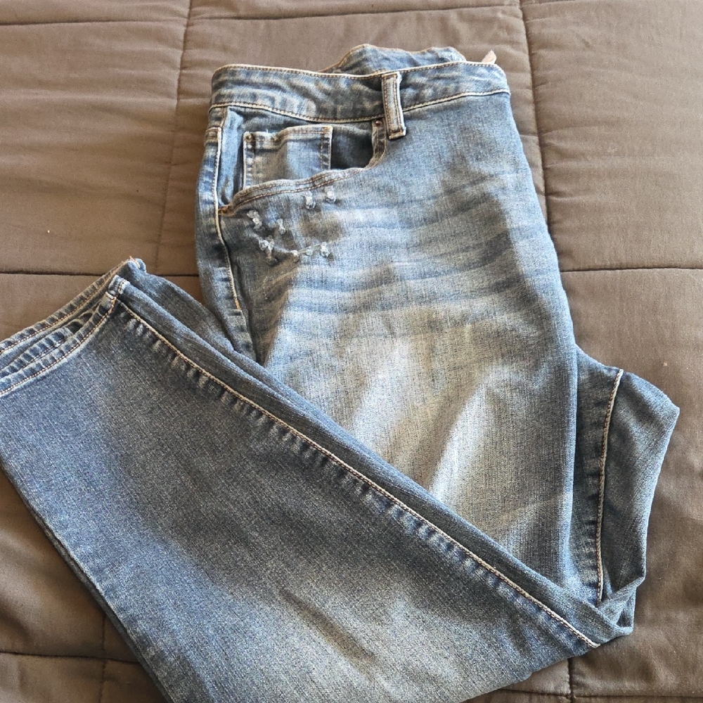 Time and Tru High-Rise Skinny Jeans in Blue